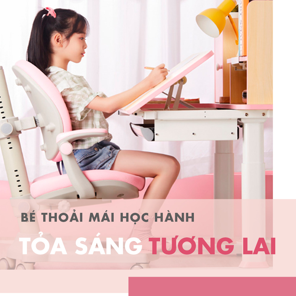 Bàn học Hakawa giup bé thoải mái học hành ở hiện tại và tạo tiền đề toả sáng tương lai