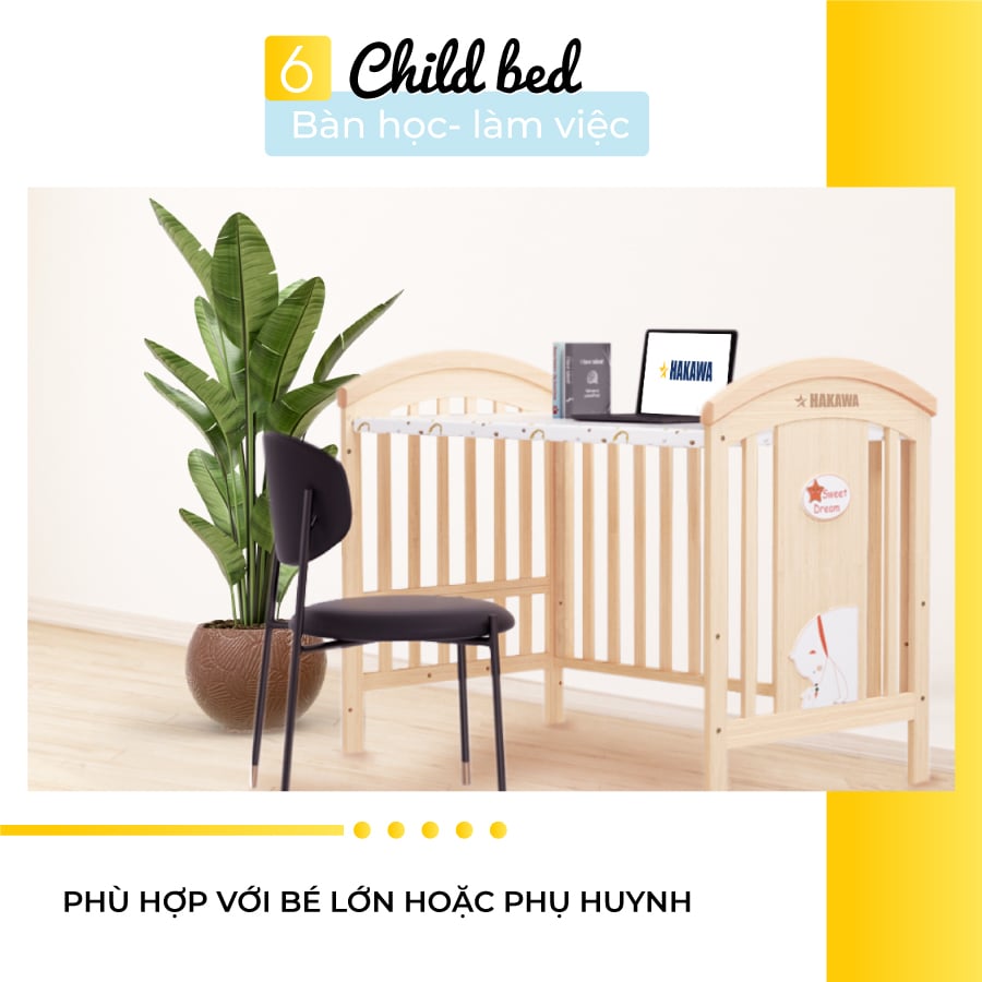 Bàn học hoặc làm việc phù hợp với cả bé và phụ huynh