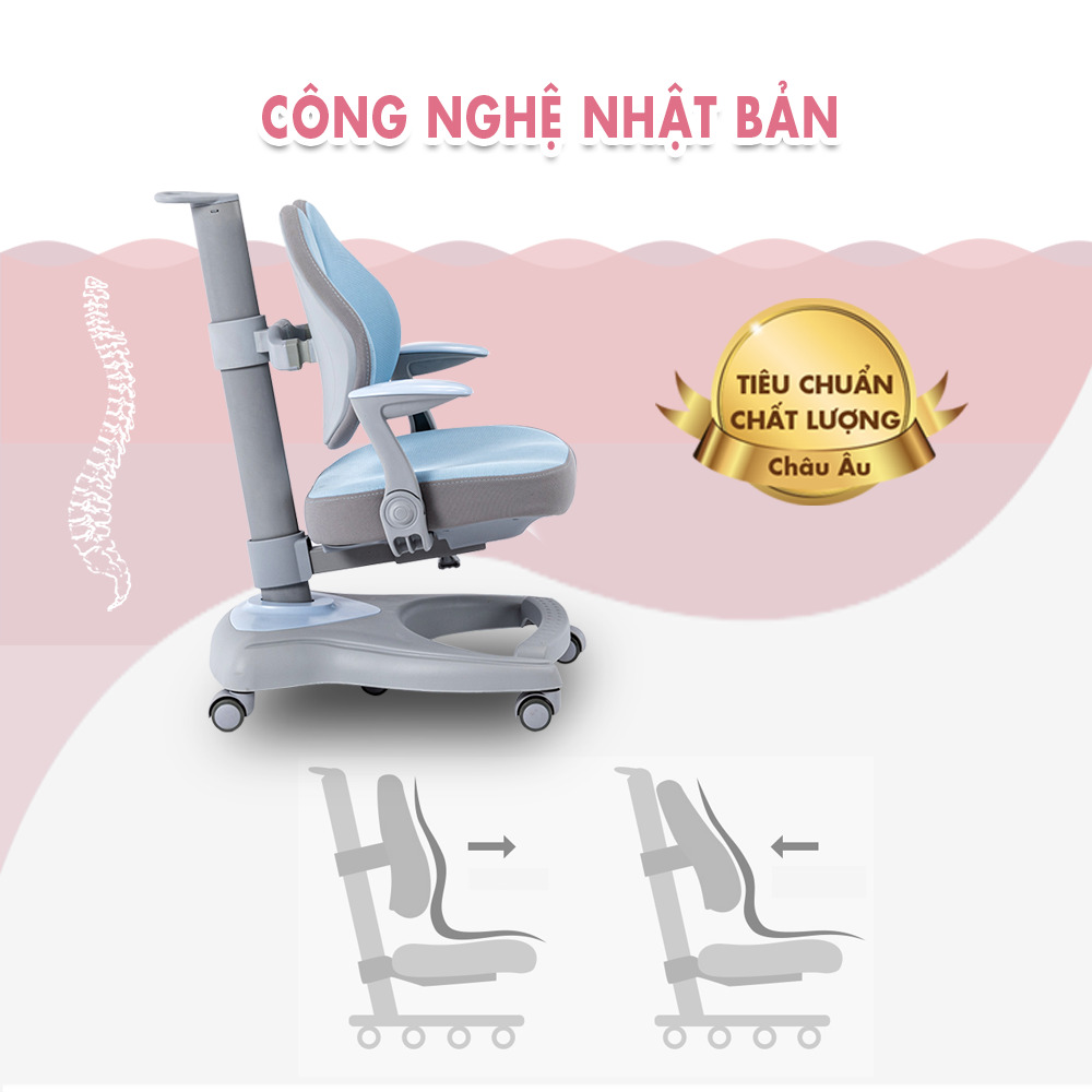 Bàn học cao cấp chống gù, chống cận cho trẻ HAKAWA HK-BH08 công nghệ Nhật Bản, tiêu chuẩn chất lượng Châu Âu