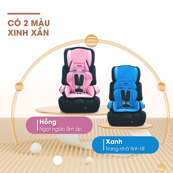 Sản phẩm với hai màu xanh và hồng phù hợp lựa chọn cho cả bé nam và nữ