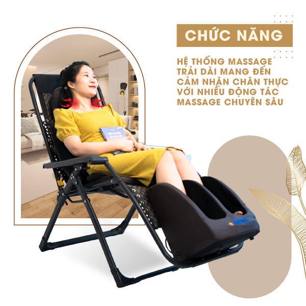  Chức năng mát xa trải đều với mang đến cảm nhận chân thực