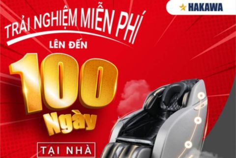 Trải nhgiệm ghế massage 100 ngày tại gia miễn phí gửi trả