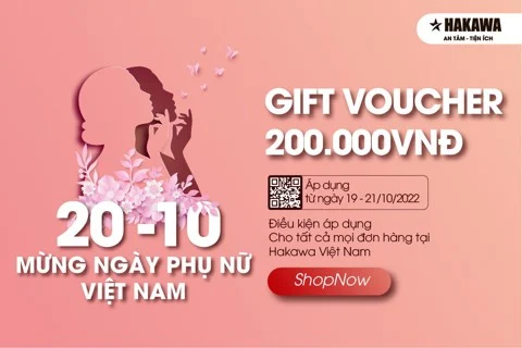 Mừng ngày phụ nữ Việt Nam voucher tặng nàng