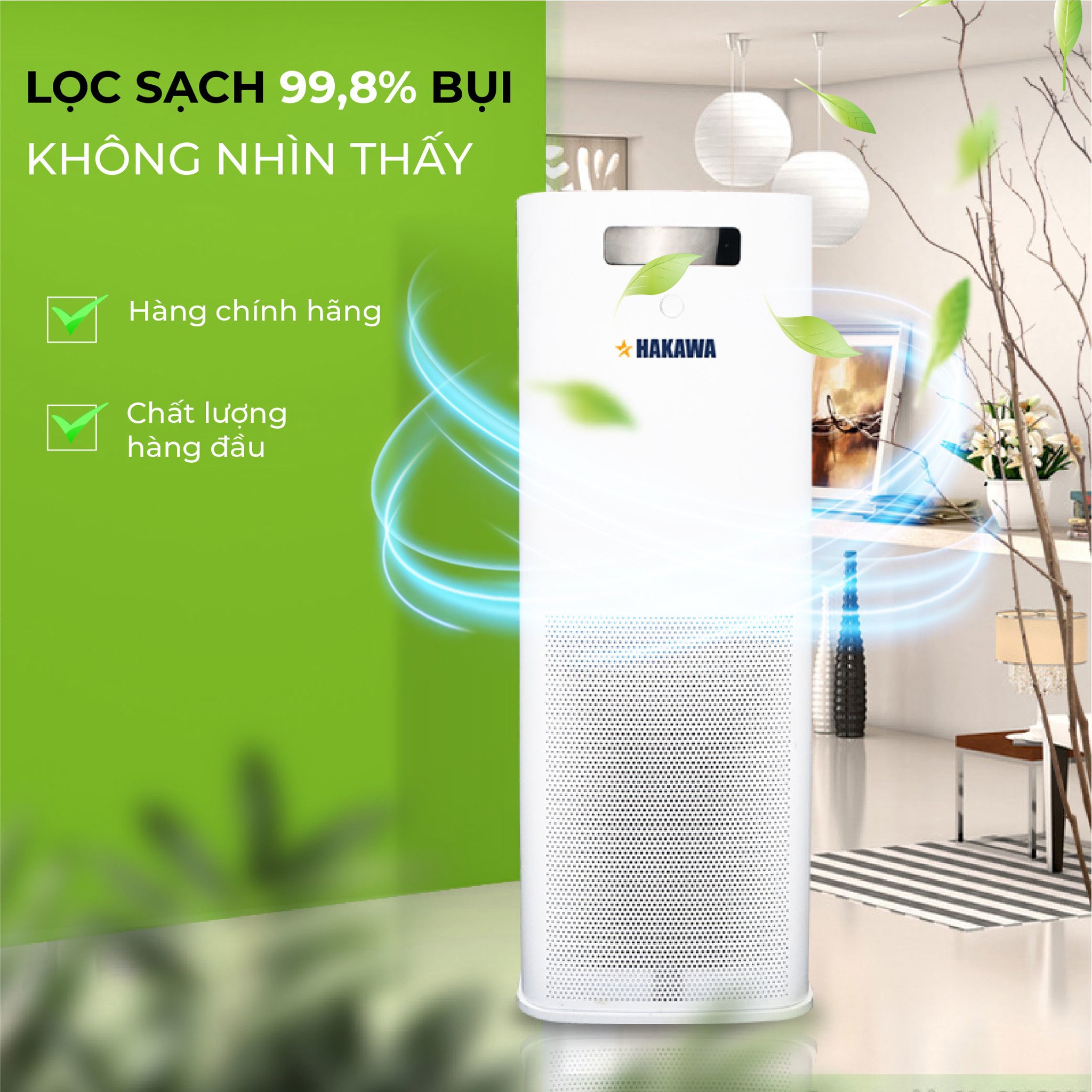 HK-K3 lọc sạch 99,8 % các loại hạt bùi mắt thường không nhìn thấy