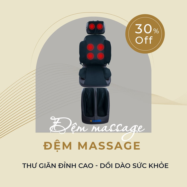 Nệm massage toàn thân Hakawa M10 nhiệt hồng ngoại