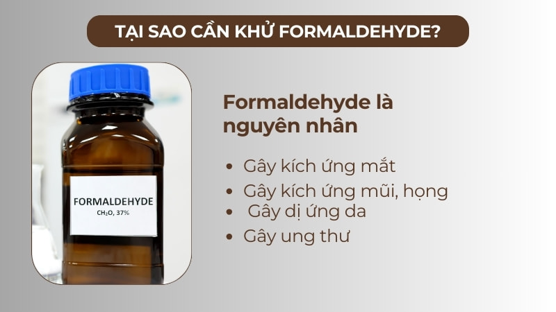 Tại sao cần khử Formaldehyde