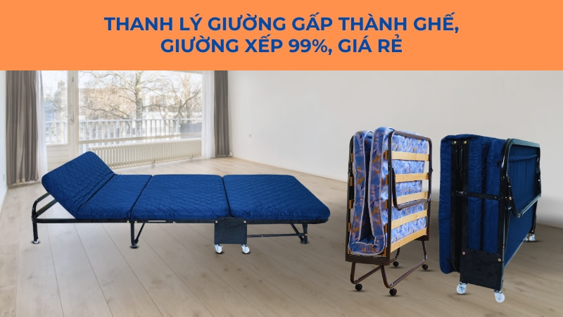 Thanh lý giường gấp thành ghế